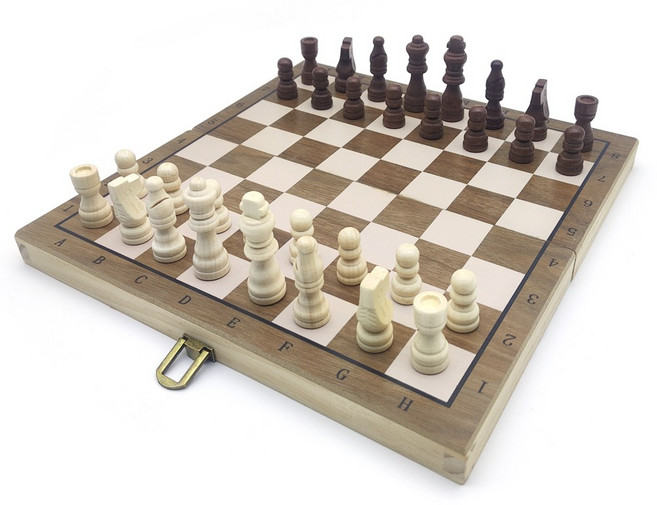 가야체스 마그네틱 G체스 29cm 접이식 원목 자석체스, 1개