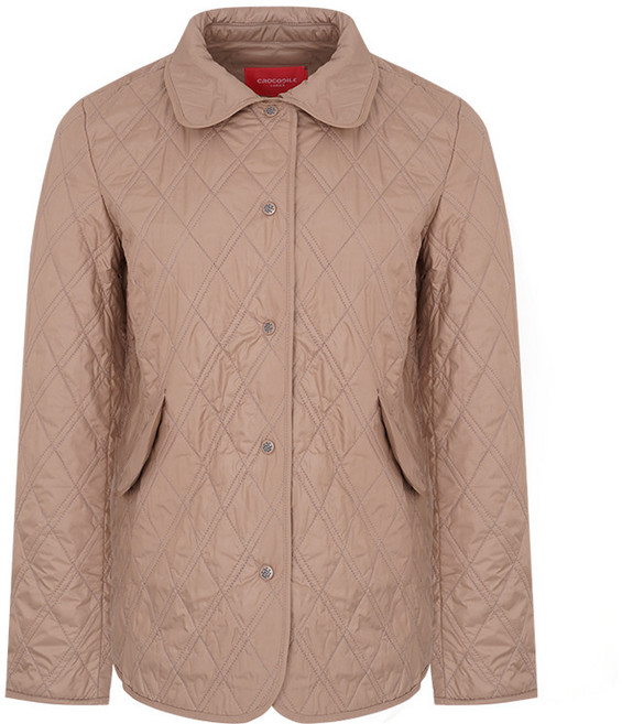 크로커다일레이디 다이아 퀼팅 체크 안감 숏패딩_CLDWPD201