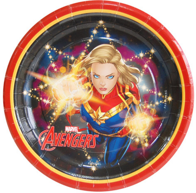피플스파티 마블 캐릭터 파티접시 어벤져스 18cm, 상세페이지참고