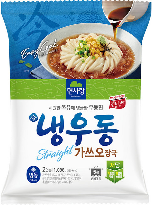 면사랑 가쓰오냉우동 2인 냉동, [NEW!] 면사랑 가쓰오냉우동 2인 (냉동), 1개