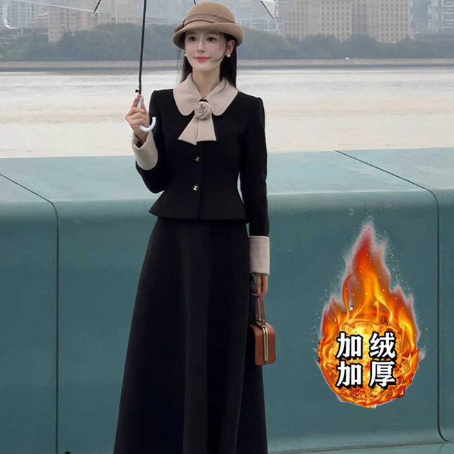 개화기의상 경성룩 졸업사진컨셉 레트로 정장 투피스 블랙 소공녀 공주