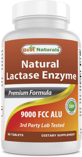 Best Naturals 乳糖酶補充錠 9000FCC ALU, 1個, 90顆