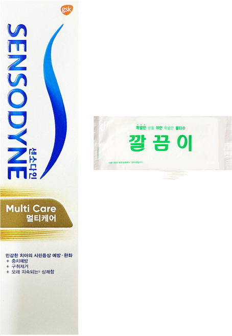 [코스트코무료배송] SENSODYNE 센소다인 멀티케어 치약 + 깔끔이 증정, 1개, 100g