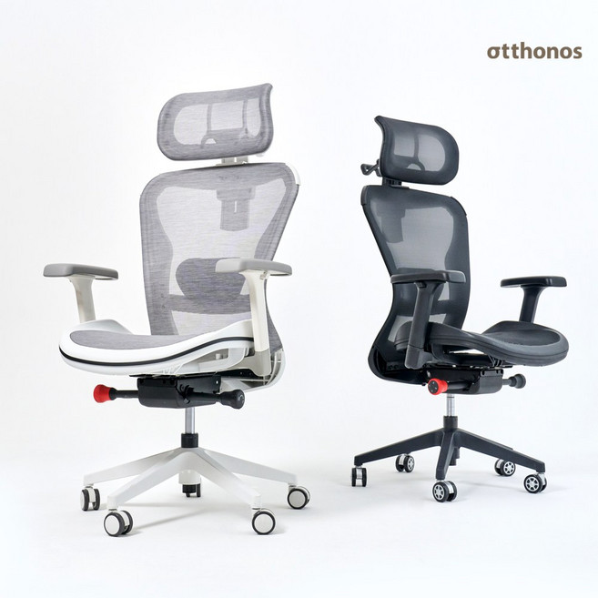 오토노스 컴퓨터 사무용 책상 의자 TX370 리닛, A 타입, 패브릭, 화이트 바디+파스텔그레이