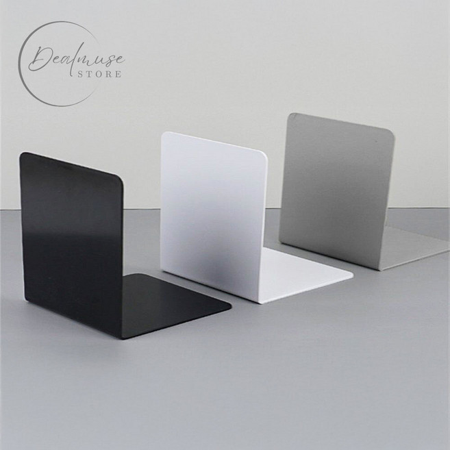 딜뮤즈스토어 딜뮤즈 L형 북엔드 미니스탠드, 블랙