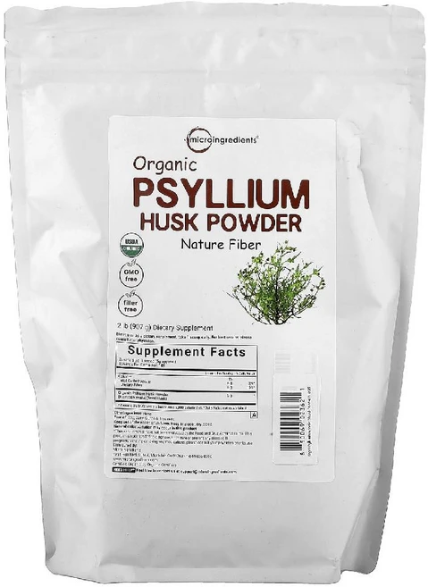 마이크로인그리디언츠 차전자피 실리엄 허스크 파우더 Psyllium Husk 분말 907g, 1개 - 쿠팡