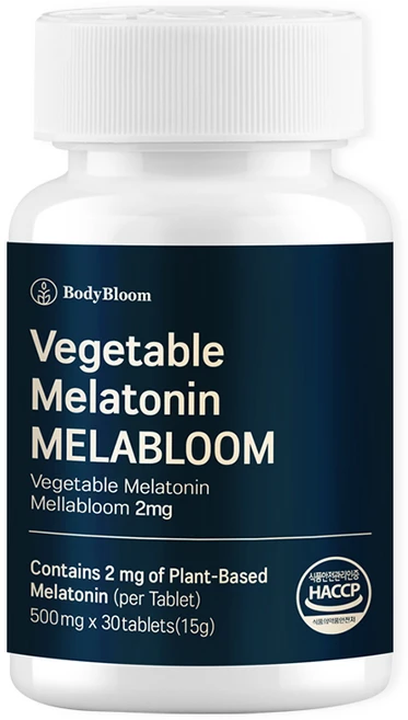 [약국입점] 식물성멜라토닌1일 2mg 식약청인증 바디블룸 30정 1개, 30정 (1개월분), 15g - 쿠팡