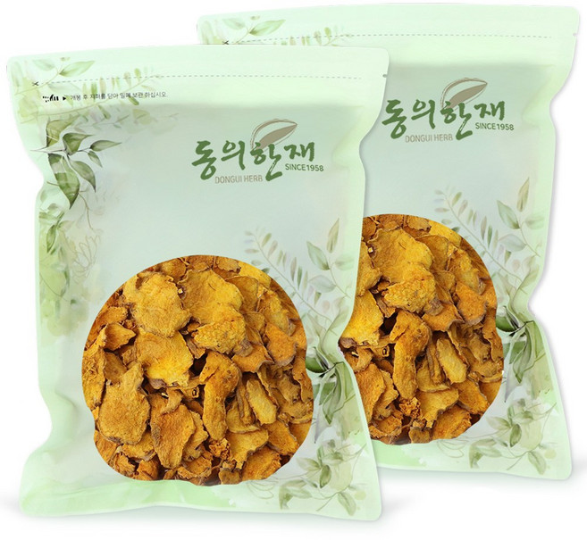 동의한재 진도 말린 햇 울금 뿌리 울금차, 300g, 2개
