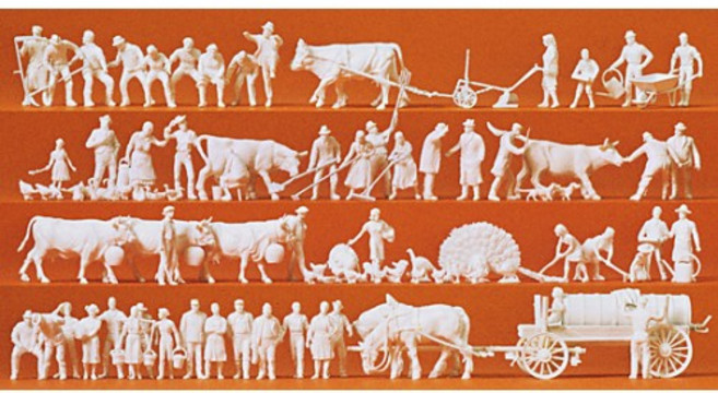 (FSP16354) 프레이저 1/87 농부와 농장 (화이트 조립필요), 1개