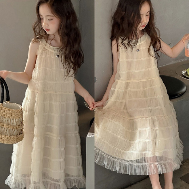 삐삐네옷가게 여아 주니어 소프트 샤베트 민소매 원피스