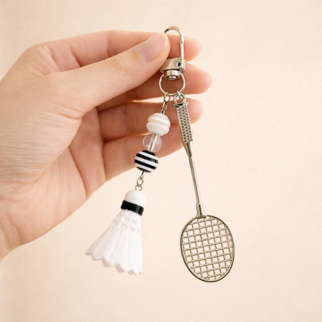 배드민턴 라켓 키링 폰키링 폰꾸 백참 참장식 열쇠고리 가방