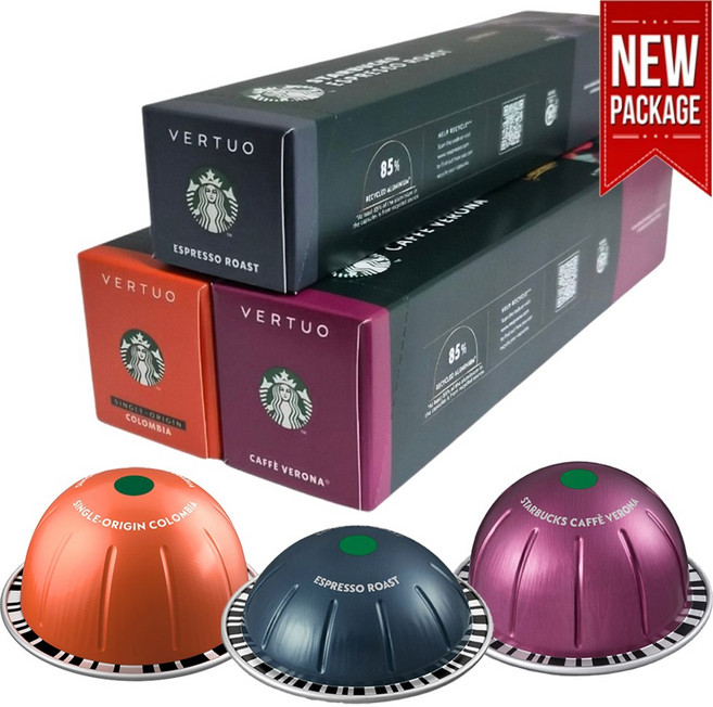 스타벅스 네스프레소 버츄오 풍미 강한맛 [에스프레소 다크로스트 + 콜롬비아 미디엄로스트 + 베로나 다크로스트]], 1세트, 1개입, 318g