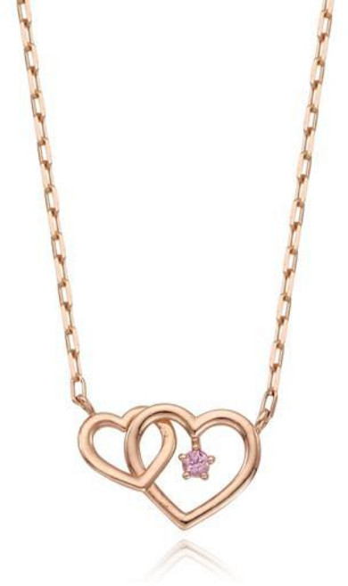 로이드 더블 하트 사파이어 14k 18k Gold 목걸이 LNN20058G