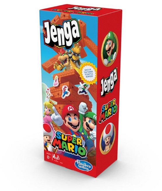 瑪利歐 疊疊樂 Jenga 孩之寶正版桌遊玩具, 1個