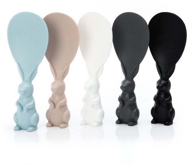 체리티 밥알이 잘 붙지않는 토끼주걱, 1개, 토끼주걱 일반형 그레이