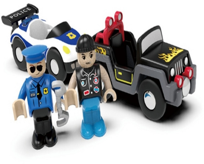 브로샵 경찰차와 도둑차 레일장난감 남자아이크리스마스선물