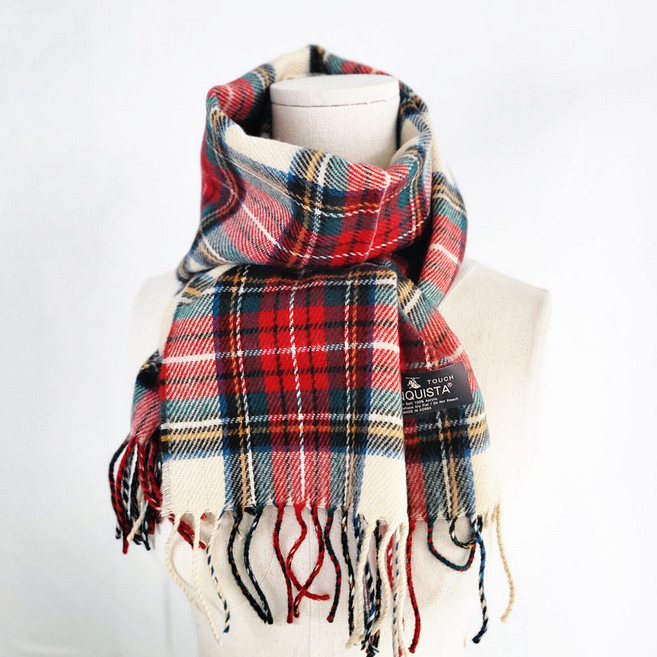 크리스마스 체크 머플러 국산 빅사이즈 타탄 체크 머플러 남녀공용 정장 코트 데일리 목도리 어깨숄