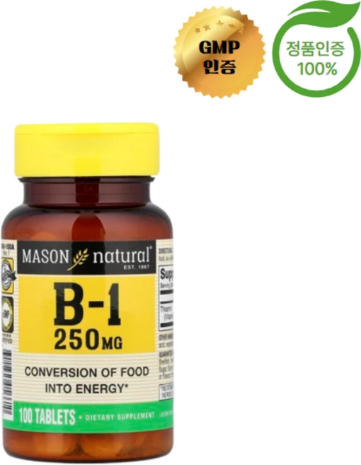 메이슨 내추럴 비타민 B-1 250mg 100정, 1개 - 쿠팡