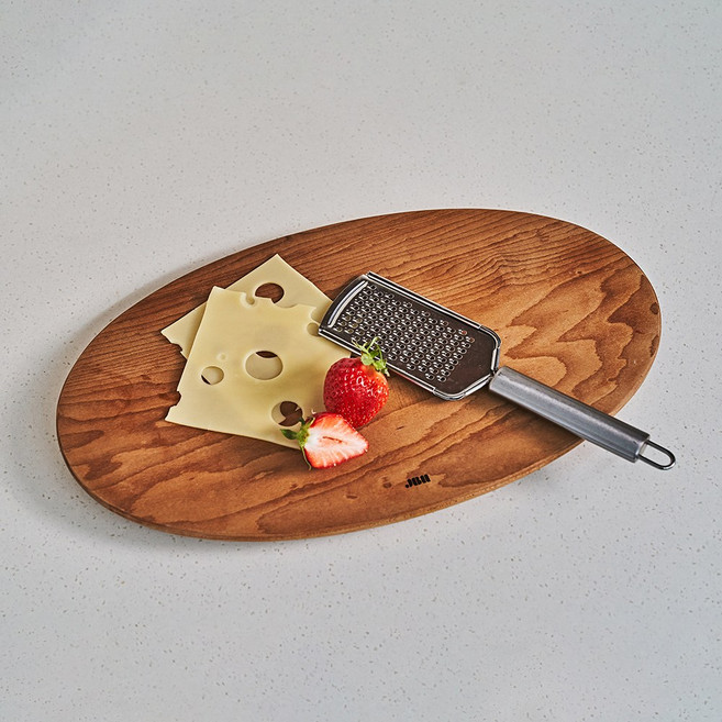 제이비홈 오블롱 레인트리 원목 양면 도마, 1개, 우드