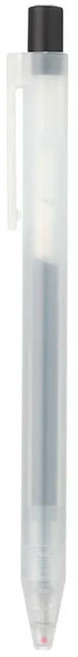 MUJI 젤 잉크 노크식 볼펜 0.5mm, 2개, 블랙