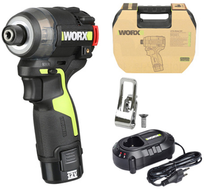 웍스 12V WU138.2 오일펄스 임팩 드릴 전동 충전 드라이버, 1세트
