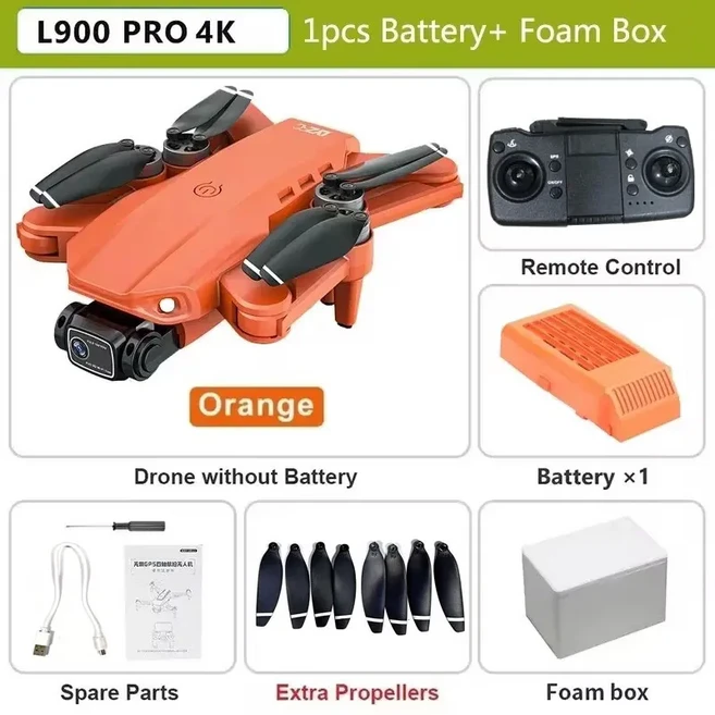 LYZRC L900 Pro SE MAX 드론 4K 전문 듀얼 HD 카메라 GPS 5G WIFI 360 ° 장애물 회피 브러시리스 모터 Rc, 10 L900 SE MAX 1B Foam