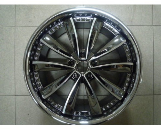 FK 鋁圈 B095 黑電鍍車面, 1個