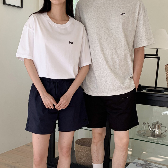 [SET] LEE 리 반팔티 반팔 남성 여성 반팔 티셔츠 편한 반바지 팬츠 세트