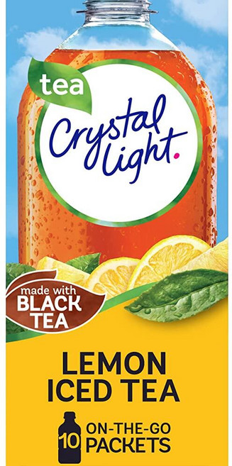 CRYSTAL 크리스탈 LIGHT 라이트 크리스탈라이트 레몬 아이스티 파우더 드링크 믹스 10패킷, CRYSTAL 크리스탈 LIGHT 라이트 레몬 아이스티, 1개