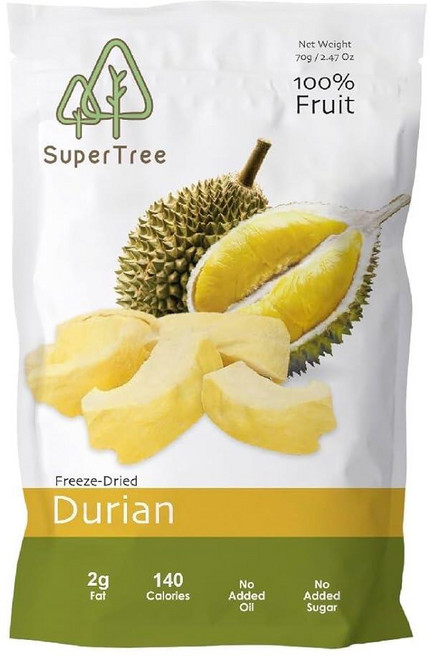 프리미엄 동결 건조 열대 과일 100% 과일 천연 70g(2.5온스) 다른 첨가물 없음. (1팩 두리안), 프리미엄 동결 건조 열대 과일, 100% 과일, 천연, 70g, 1