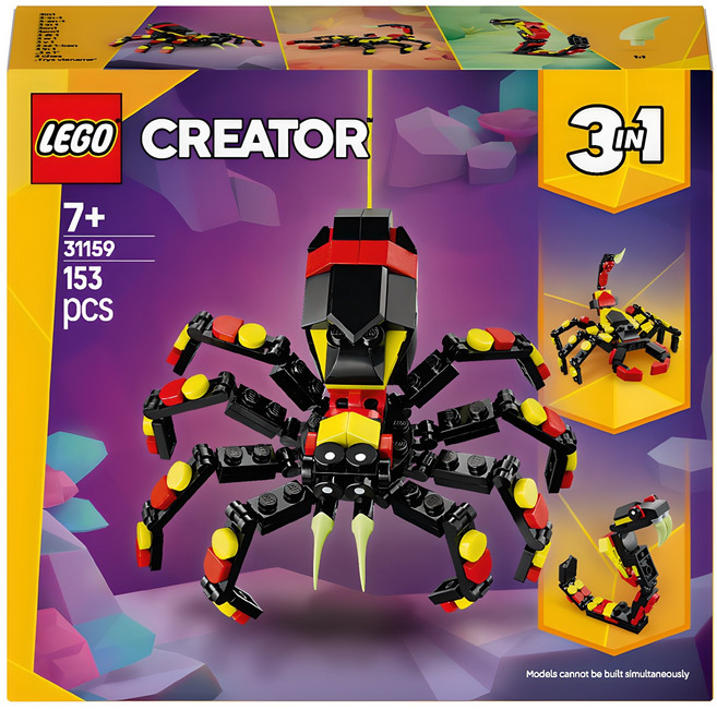 레고 크리에이터 31159 세계의 동물 탐험 놀라운 거미, 혼합색상, 1개