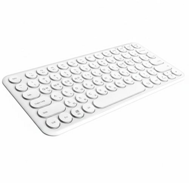 아이노트 멀티 페어링 블루투스 무선 텐키리스 키보드 + 키스킨, cool white, XKEy, 제조사축