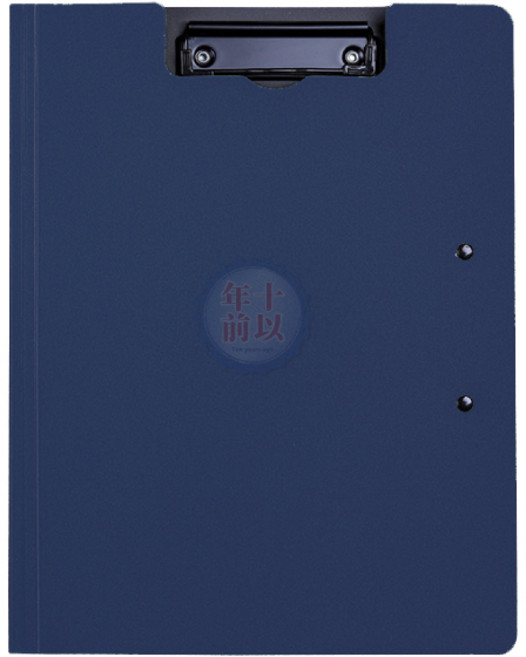 A4雙夾文件夾，發泡板夾，學生試卷夾, 藍色, 1個