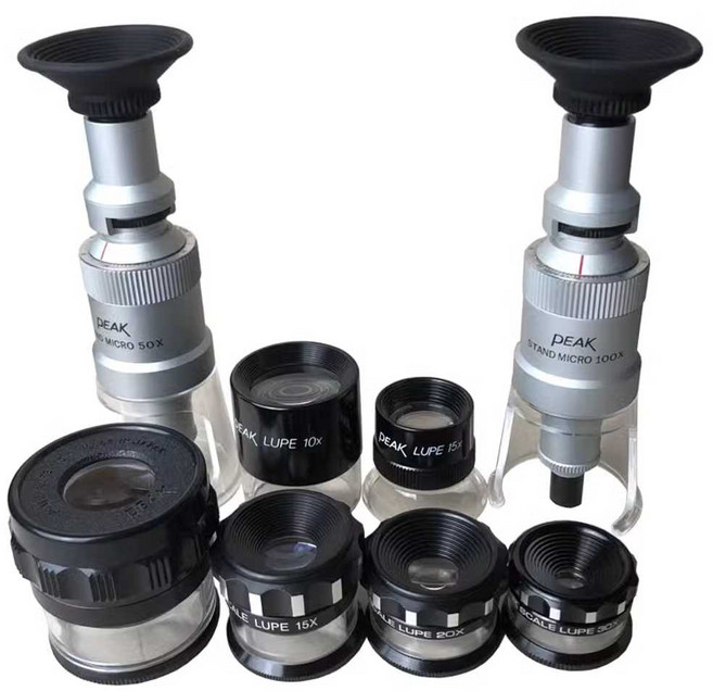 산업용 돋보기 고배율 확대경 스케일 측정 루페 100배 휴대용 보석 감정 식별 작업 쥬얼리, 2037-30X