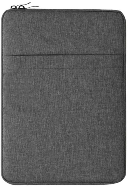 루톰 노트북 파우치 가방 캔버스 싱글포켓, 차콜그레이, 1개