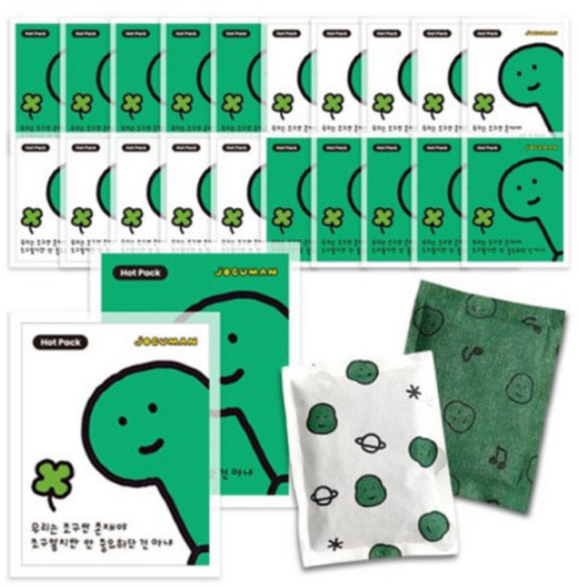25년 국내생산 조구만 캐릭터 휴대용 핫팩 100g, 20개