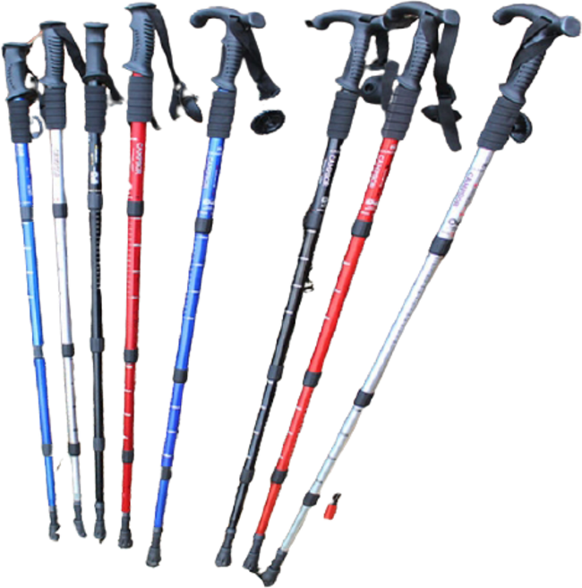 1+1 3단 4단 등산 초보 폴딩 초경량 듀랄루민 노르딕 워킹스틱 접이식스틱 지팡이 걷기운동