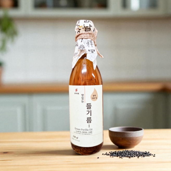 [저온압착]맛있는들기름350ml, 3개, 350ml