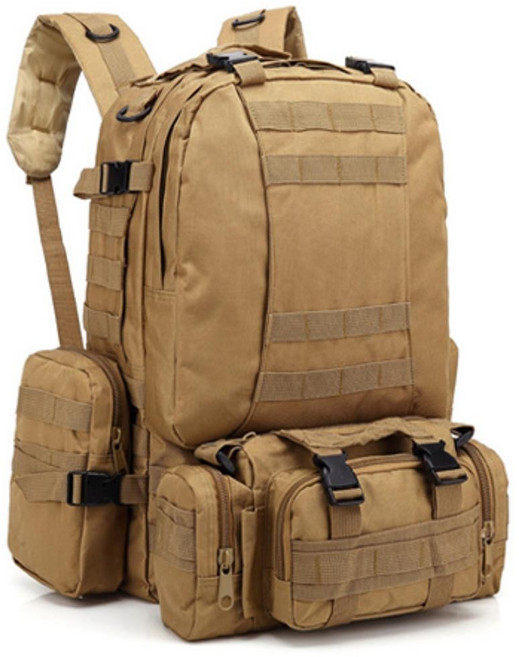 대용량수납 실용적인 여행가방 55L배낭 통기성 국토대장정 전문산행 야숙 넉넉한공간, 베이지