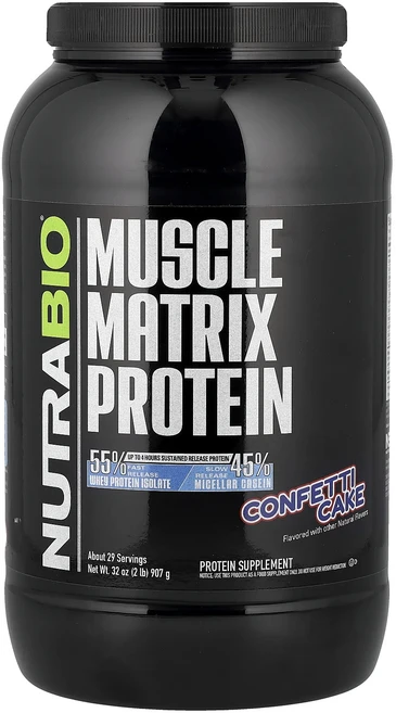 새해 건강을 선물하세요 NutraBio 근육 매트릭스 단백질 콘페티 케이크 907g(2lb) 특별관리진행, NutraBio근육매트릭스단백질콘페티케이크907g2lb, 907g, 1개 - 쿠팡