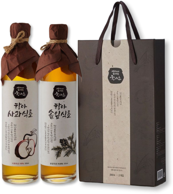 항아초 항아 천연발효 사과식초 솔잎식초 세트, 1개, 1L