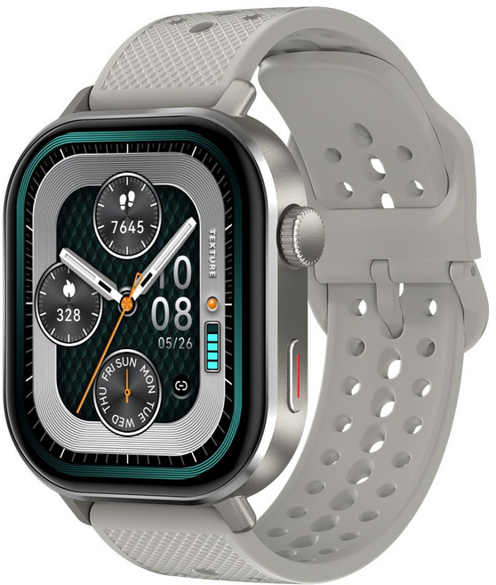 WAPiK 블루투스 스마트워치 ST60 AMOLED 2.13인치 GPS 아웃도어 운동 스포츠시계, 실버, 5.4cm, GPS + 블루투스