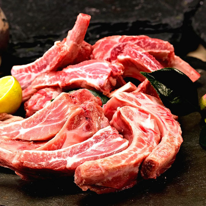 [한정특가] 국내산 프리미엄 한돈 돼지 등갈비 1Kg 찜 구이, 2개