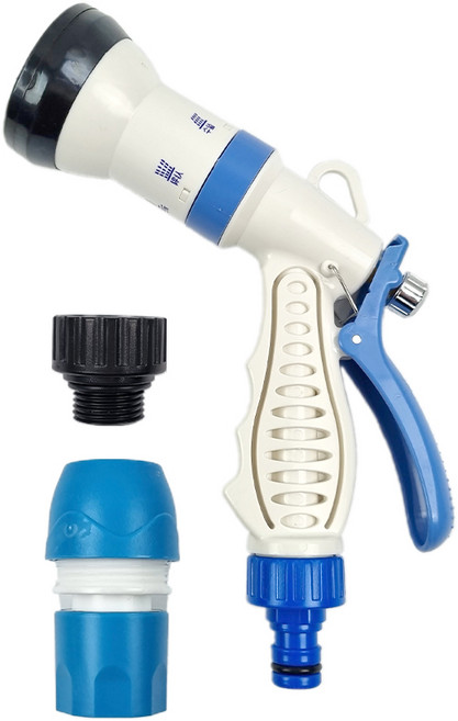 월드크린 국산 다기능 스프레이 건 + 샤워호스용 연결캡 + 일반호스용 연결캡 랜덤 발송, 2개