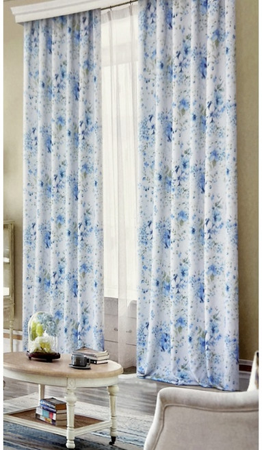 浪漫五瓣花窗簾 居家裝飾遮光布