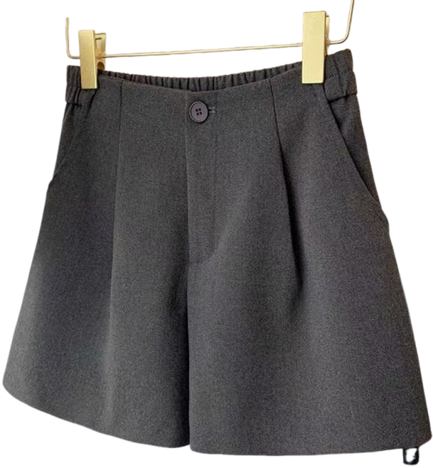 여성용 추동 모직 반바지 빅사이즈 모직 하이웨스트 a라인 밴딩 골프 반바지 Women's shorts 뉴타임즈