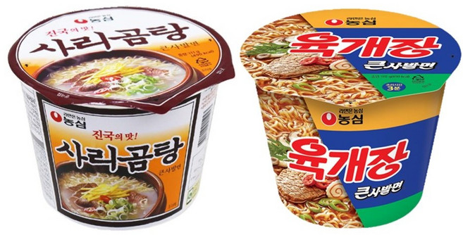 농심 사리곰탕 큰사발8개입 + 육개장 큰사발8개입 / 16개입, 1개