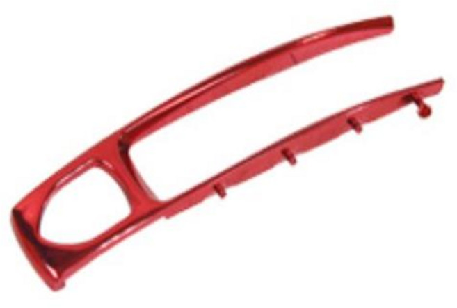 [주주파츠몰] 포르쉐 스마트키 케이스 키홀더 프레임 실리콘 버튼 순정 교체형 모음 호환 용품, 키프레임, 레드크롬