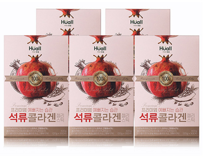 휴올 석류콜라겐 젤리스틱 프리미엄 콜라겐 2000mg, 4박스, 20g