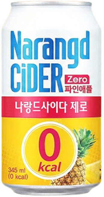 동아오츠카 나랑드 사이다 제로 파인애플 뚱캔, 345ml, 5개